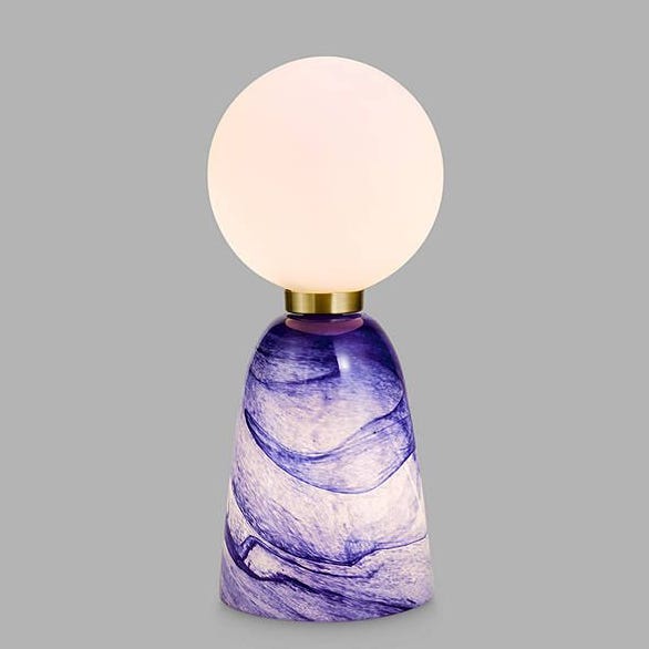 John Lewis + Matthew Williamson Planet Dual Lit Glass Table Lamp, Blue